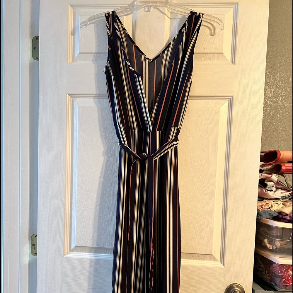 Multicolored vertical stripped  jumpsuit